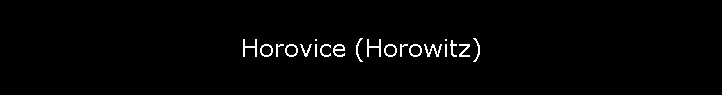 Horovice (Horowitz)